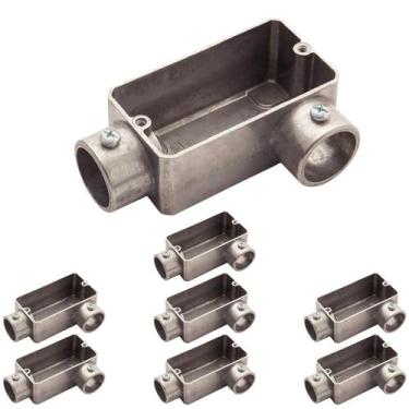 Imagem de 8 Condulete Alumínio LL 3/4 Sieg S/placa S/rosca