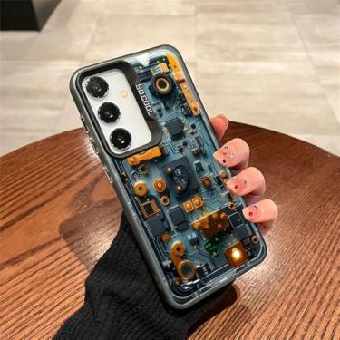 Imagem de Capa de celular com placa de circuito avançado para Samsung A55 A54 A53 A52 A51 A70 A32 A13 5G, capa prateada galvanizada à prova de choque, CYH, B1088T1, para Samsung A54 5G