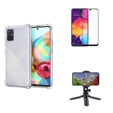 Imagem de Kit Tripé Tripod 360 graus para Samsung Galaxy M51 + Capa + Pelicula D