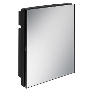 Imagem de Armário Plástico Versátil Preto p/Banheiro 30,1x35,3cm de Embutir e Sobrepor A41 PR1