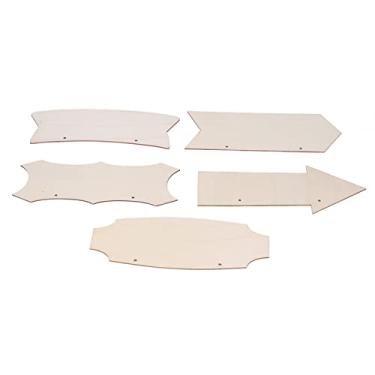 Imagem de Zerodis Signo de Madeira Pendurado Decoração de Parede Vintage Exclusiva para Escrever Escrita, 10 Peças, Madeira Compensada de álamo