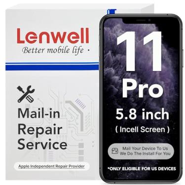 Imagem de Lenwell Serviço de reparo com substituição de tela Incell para iPhone 11 Pro de 5,8 polegadas, tela digitalizadora de tela sensível ao toque, montagem sensível ao toque, A2160, A2217, A2215 (serviço
