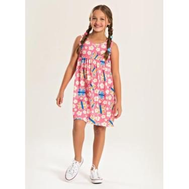Imagem de Vestido Regata Verão Menina Rosa Borboletas - Molekada, 12