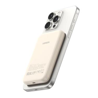 Imagem de UGREEN Banco de energia magnético, carregador portátil sem fio fino de 5.000mAh, bateria de carregamento rápido PD com USB-C para Magsafe, iPhone 15/15 Plus/15 Pro/15 Pro Max, iPhone14/13/12