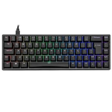 Imagem de Teclado Mecanico Akko Gamer 3068s, USB, Switch Orange, Preto