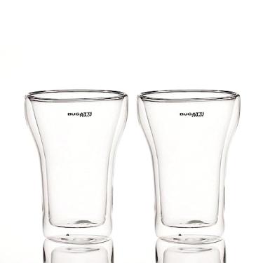 Imagem de Conjunto 2 Copos Parede Dupla Suco Drink 350ml Bugatti