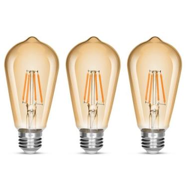 Imagem de Lâmpada LED NOTOC Vintage Edison 4W 2300K E26 450lm 120V Pacote com 3