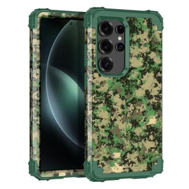 Imagem de LONTECT Capa para Galaxy S25 Ultra, que brilha no escuro, três camadas, resistente, à prova de choque, policarbonato rígido + capa protetora robusta de silicone macio para mulheres e meninas
