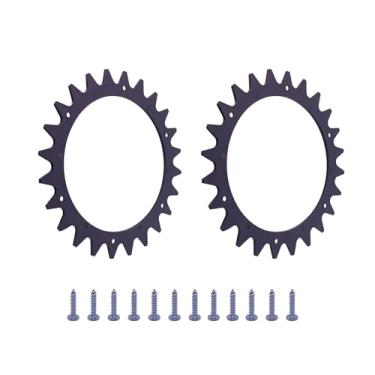Imagem de aeobdai 1 par de pontas de cortador de grama robóticas compatíveis com pontas de roda antiderrapantes de plástico Worx S/M - 205 mm/8 pol
