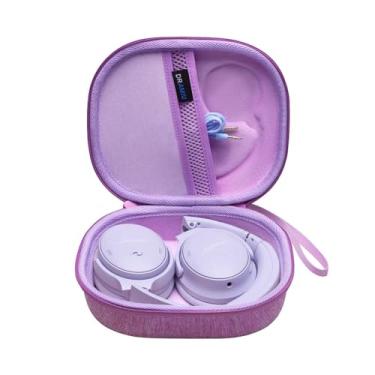 Imagem de DR·AMIU Capa de fone de ouvido compatível com Bose QC Ultra, QuietComfort, QC 35, QC 35 II, QC 45, QC45 SE, QC SE Fones de ouvido sem fio com cancelamento de ruído, bolsa roxa de armazenamento de