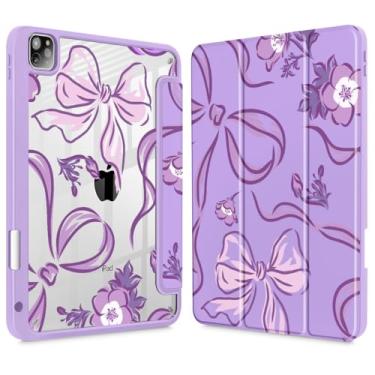 Imagem de Mektron Capa para iPad Pro de 12,9 polegadas M2 2022 compatível com iPad Pro de 12,9 polegadas, 6ª/5ª/4ª/3ª geração, capa para tablet 2021-2018 com capa traseira transparente à prova de choque para