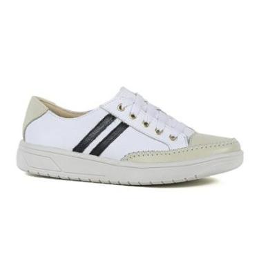 Imagem de Sapatenis Bella Dama Casual Couro Legitimo Feminino-Feminino