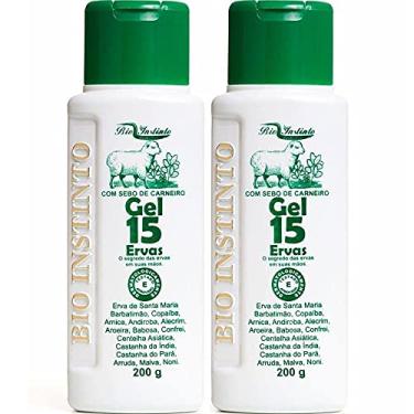 Imagem de Kit com 2 Gel 15 Ervas Com Sebo de Carneiro Bio Instinto 200g