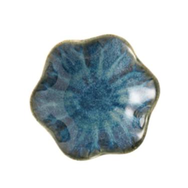 Imagem de Colaxi Porta-colheres em formato de flor, porta-colheres, descanso de colher, bandeja para talheres de cozinha, bandeja para pratos de joias, chaveiro, Azul