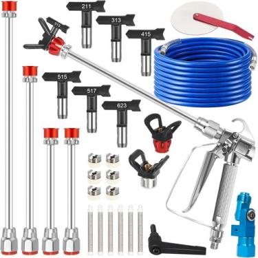 Imagem de Kit de pistola de pulverização de tinta sem ar Gekufa 3600PSI com mang