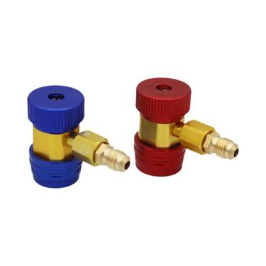 Imagem de R134A H/L Ajustável Auto Carro AC Manômetro Alumínio Adaptador De Refr
