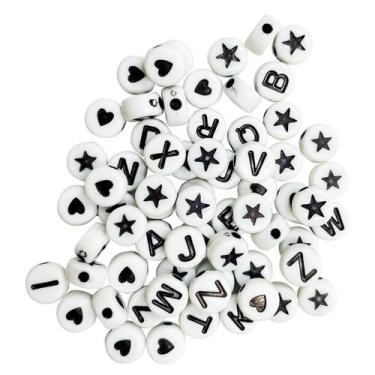 Imagem de Missangas entremeio letras redondas diversos modelos para criar em ger