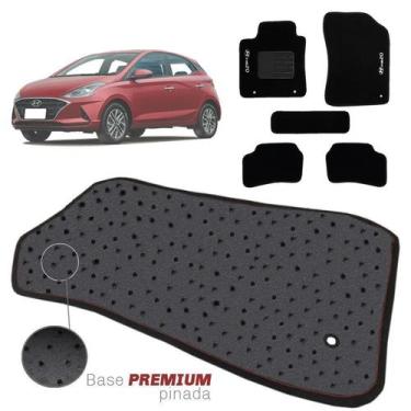 Imagem de Jogo de Tapete Carpete Tevic Pinado Hyundai Hb20 2020 Em Diante Imperm