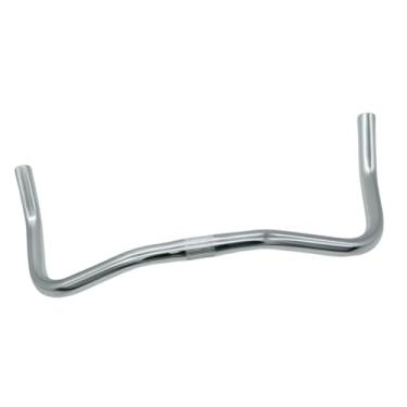 Imagem de Baoblaze Guidão de bicicleta de montanha, barra de descida em liga de alumínio, BMX, ciclismo profissional, barra curvada, Prata Brilhante