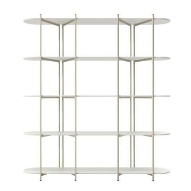 Imagem de Estante de Livros Enya 180 cm  5 Prateleiras, Aço Carbono e MDF - PROV