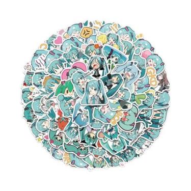 Imagem de Pacote De Adesivos Kawaii Hatsune Miku 65-325 À Prova D'água Para Capa