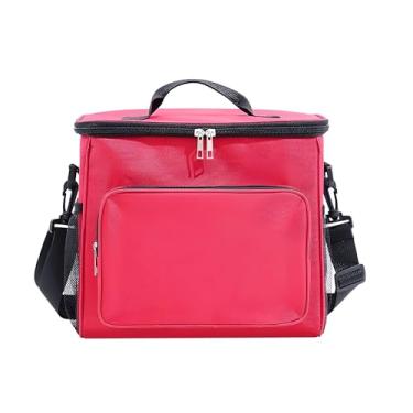 Imagem de Bolsa Térmica para Marmita,10 Litros com Alça de Ombro e Mão, Ideal para Trabalho Academia e Passeios (Vermelho)
