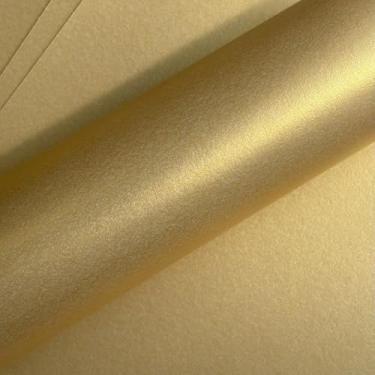 Imagem de Papel metálico premium com pigmentos dourados reais – Certificado brilhante de 120 g/m² e folhas de cartolina para impressoras a jato de tinta e laser – para prêmios, diplomas, convites, artesanato e