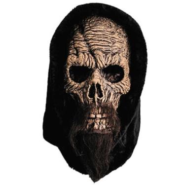 Imagem de Trick Or Treat Studios MAJM117 Adults Templar Knight Skeleton Face Latex Overhead Mask - One Size Black
