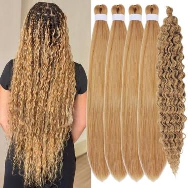 Imagem de Trançando o cabelo Leticia Ash Blonde, cor pré-esticada 27/613