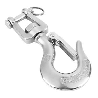 Imagem de Gancho De Carga De Talha De Aço Inoxidável 1000kg 650kg 350kg 150kg 304 Gancho De Elevação Giratório De Aço Inoxidável Gancho De Olho De Aço Com Acessório De Amarração De Trav, 1000kg