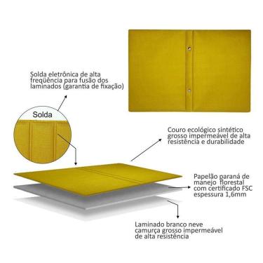 Imagem de 1 Álbum De Foto 20X25/40 Fotos sintético Dourado Gold