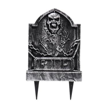 Imagem de Nishiyuenyi Placa de Decoração de Lápides de Halloween com Estaca, Placa de Lápide de Cemitério para Decoração de Casa Mal-assombrada para de Estrada, Camin, Style a, Tamanho real
