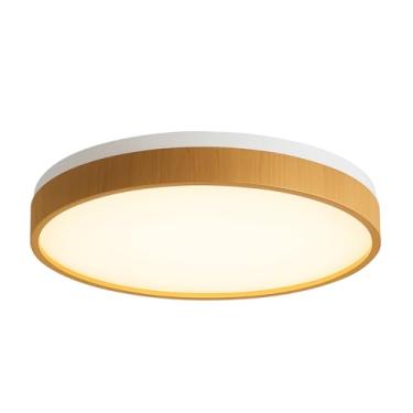 Imagem de Plafon Luminária LED de Sobrepor Space 38cm com Efeito Estrelado Branco Madeira – Multicolor (Frio, Neutro, Quente) – 30W 2400lm – Para Salas, Quartos, Ambientes Internos