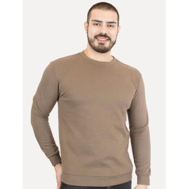Imagem de Moletom Dixen Masculino Crewneck Liso Marrom, S/P