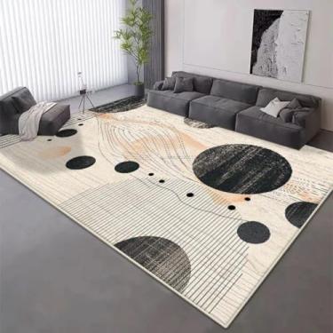 Imagem de Tapete geométrico para decoração de sala de estar, tapete curto de veludo antiderrapante, 200x300 cm, sofá de quarto, tapete dobrável (200x300 cm)/DT-4261-Flannel-4)