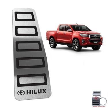 Imagem de Descanso De Pé Em Aço Inox Hilux 2016 A 2019 Preto