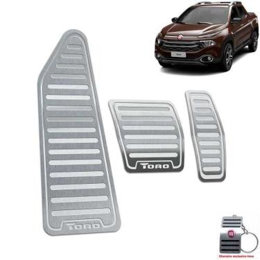 Imagem de Pedaleiras Descanso Fiat Toro 2016 A 2021 Prata Automático