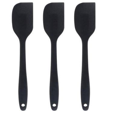 Imagem de Espatula De Silicone Preta Grande Kit 03 Un