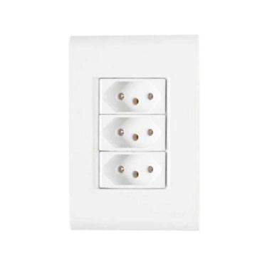 Imagem de Conjunto 3 Tomadas 3p 10a Branca - Linha Liz Tramontina