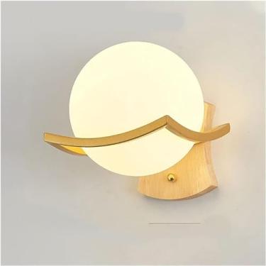 Imagem de Luminária de parede moderna, luminária de parede LED decorativa, luminária de ferro para leitura noturna ao lado da lâmpada, escada em V, luminária de loft, luzes de parede, bola de vidro, d