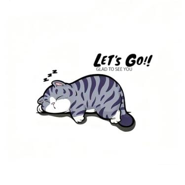 Imagem de Adesivo de gato emblema adesivo de carro para motocicleta logotipo decorativo arranhado capa de logotipo cauda lateral fita de arranhões capacete de moto (D)