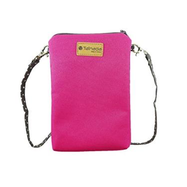 Imagem de Bolsa transversal para celular feminina, bolsa transversal universal Tainada com zíper duplo com alça removível para iPhone 15/14 Pro Max, 15/14 Plus, Samsung S23+, S22, A54, Z Fold5 (rosa)