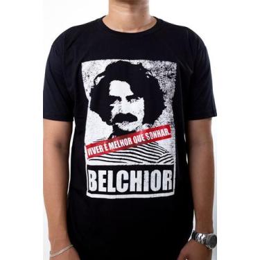 Imagem de Camiseta Belchior Viver é Melhor Adulto - Glev.Conceito, P, Preto
