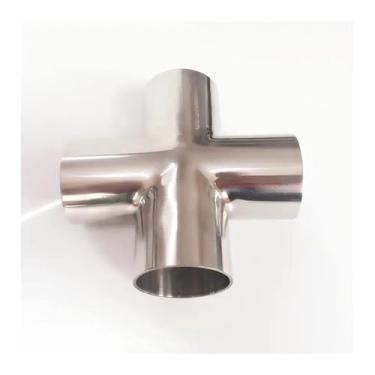 Imagem de 108 mm Tubo 10,8 cm OD Butt Welding Cross 4 Ways Splitter SUS 304 Aço Inoxidável Fitting Spliter Homebrew Beer Wine