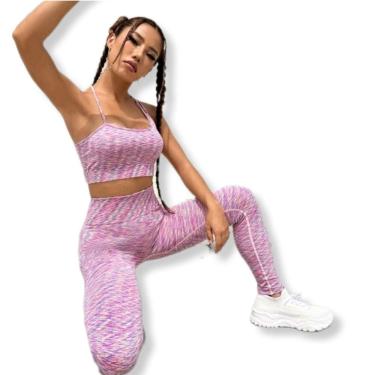 Imagem de Conjunto de exercícios de fitness Generic Cross Strap Back Space Dye