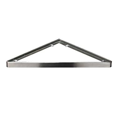 Imagem de WYUYIWH Suporte de xampu de vidro para prateleira de banheiro, adesivo de chuveiro, canto sem perfuração, montado na parede para banheiro, escovado, 1 camada