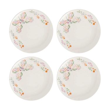 Imagem de Jogo De Pratos Raso Kit 4Pcs Cerâmica 26Cm Oxford Jardim