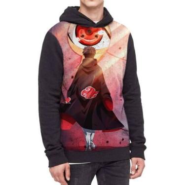 Imagem de Moletom Com Capuz Naruto Obito Uchiha Tobi Akatsuki Ref:600 - smoke, P