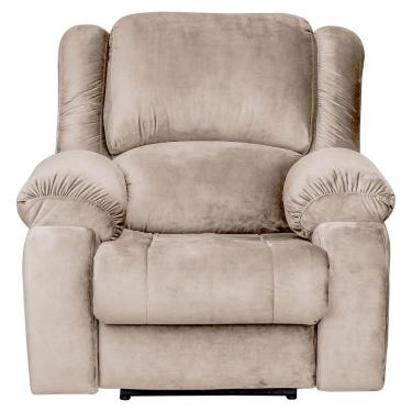 Imagem de Poltrona do Papai Reclinável Elétrica Magnum Veludo Creme - Gran Belo