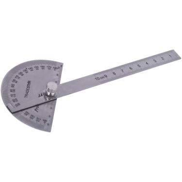 Imagem de Transferidor de Ângulos 0º - 180º Graus Aço Inox Tradestar